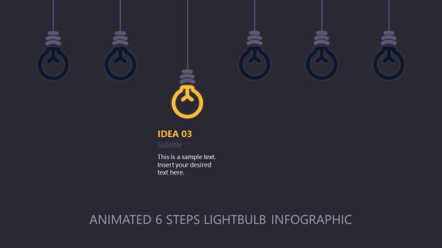 Idea Three Rope Light Bulb Illustration Slide