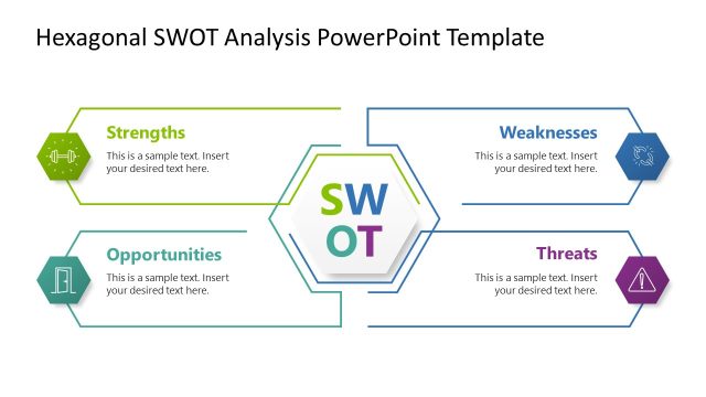 Editable Hexagonal SWOT Analysis Presentation Template