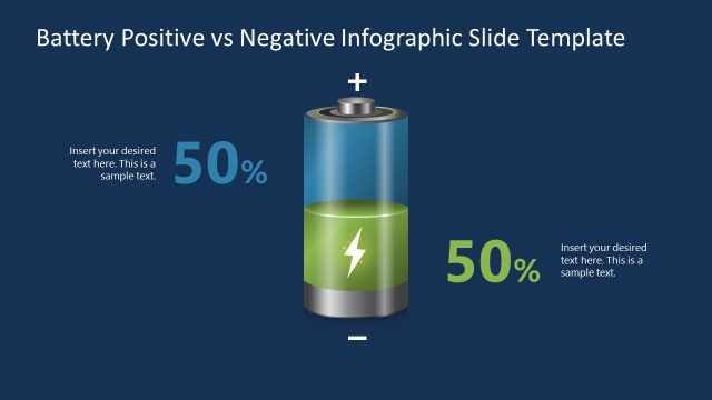 Battery Positive vs Negative Diagram with Dark Background