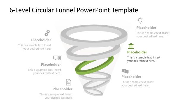 6-Level Circular Funnel Slide with Focus Effect