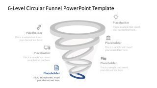 Modern 6-Level Circular Funnel Template Design 
