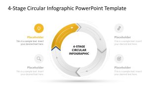 Customizable 4-Stage Circular Infographic Slide 