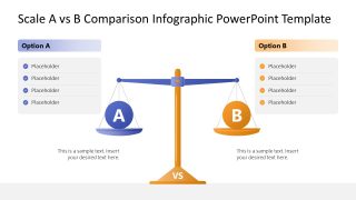 Editable Scale A vs B Comparison Infographic PowerPoint Slide 