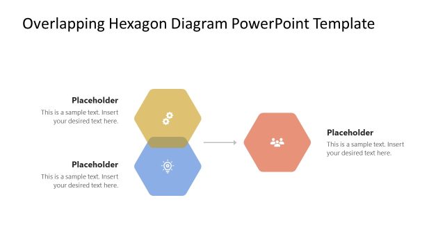 Editable Overlapping Hexagon Diagram PPT Slide
