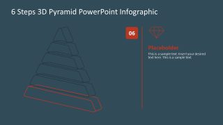 6 Steps 3D Pyramid Infographic Template for Presentation 