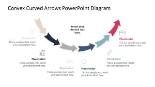 Editable Convex Curved Arrows Diagram Template 