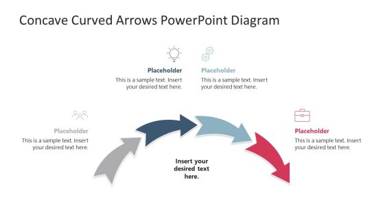 Concave Curved Arrows Presentation Diagram