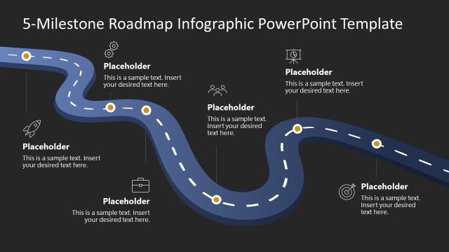 5-Milestone Roadmap Infographic Presentation Design
