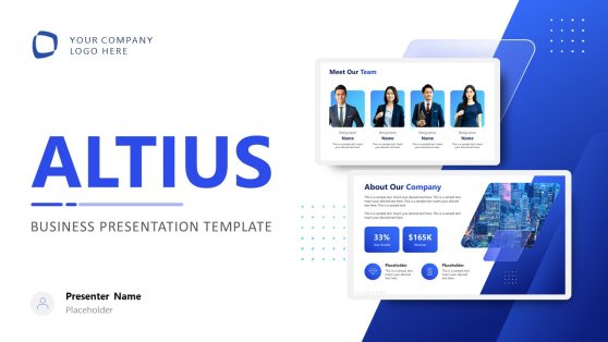 Title Presentation Slide - Altius Business Presentation Layout