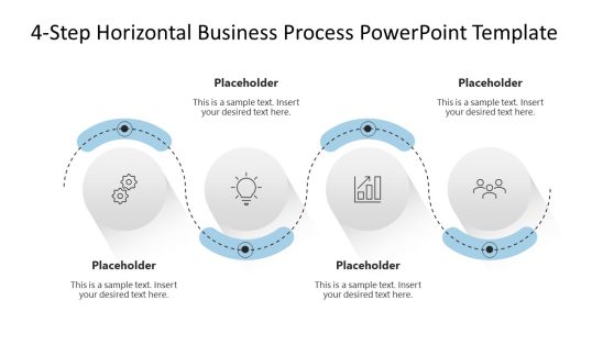4-Step Horizontal Business Process Presentation Template