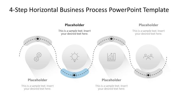 4-Step Horizontal Business Process Diagram Layout
