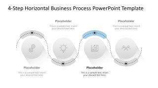 4-Step Business Process Template for Presentation 