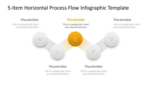 Step 3 Focus Slide – 5-Item Horizontal Process Flow Infographic Design