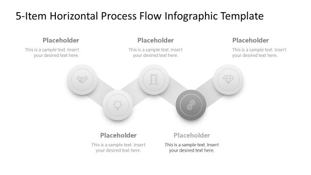 5-Item Horizontal Process Flow Infographic Slide Layout