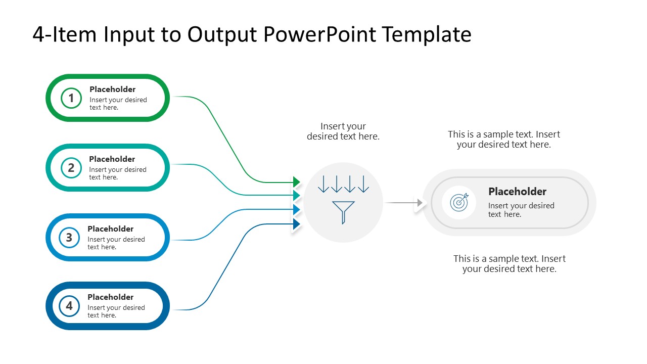 4-Input to Output Template for PowerPoint 