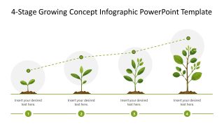 Customizable 4-Stage Growing Concept PowerPoint Slide 