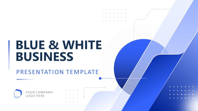 Blue & White Business PowerPoint Template