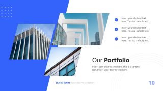 Blue & White Business Slide Template
