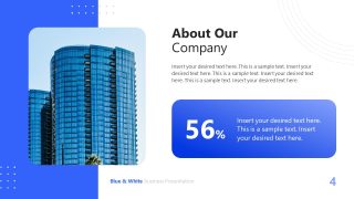 Blue & White Business Template for PowerPoint 