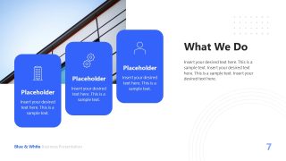 Blue & White Business Slide PPT Template 