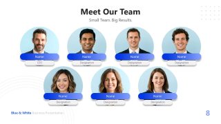 Blue & White Business Template Profile Deck 