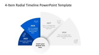 Focus Slide - 4-Item Radial Timeline Template