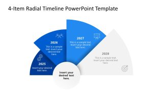 Creative 4-Item Radial Timeline Template Layout 