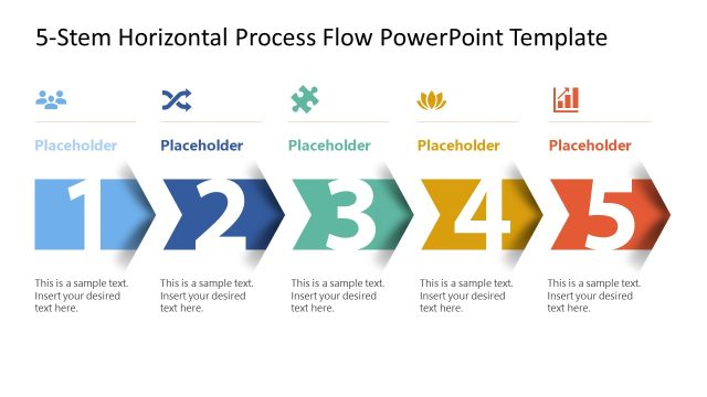 5-Step Horizontal Process Flow PowerPoint Template
