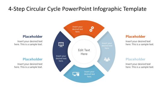 Customizable 4-Step Circular Cycle Slide Layout