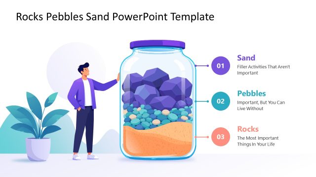 Rock Pebbles Sand PowerPoint Template
