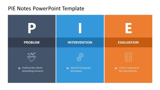 Editable PIE Notes Model PPT Template