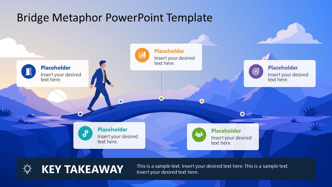 Editable Bridge Metaphor PPT Template