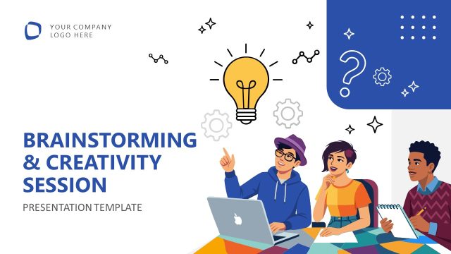 Brainstorming & Creativity Session Presentation Template Cover