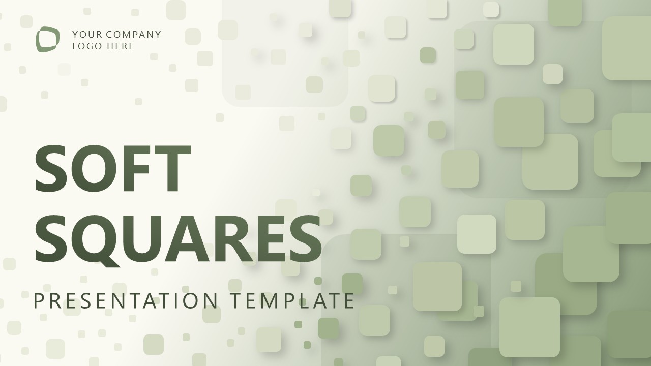 Soft Squares PPT Template Layout 