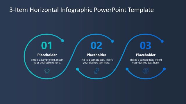 3-Item Horizontal Infographic PPT Diagram