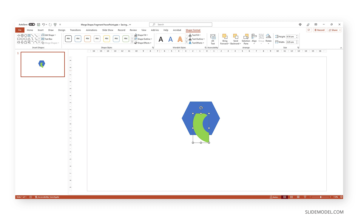 Intersect in PowerPoint