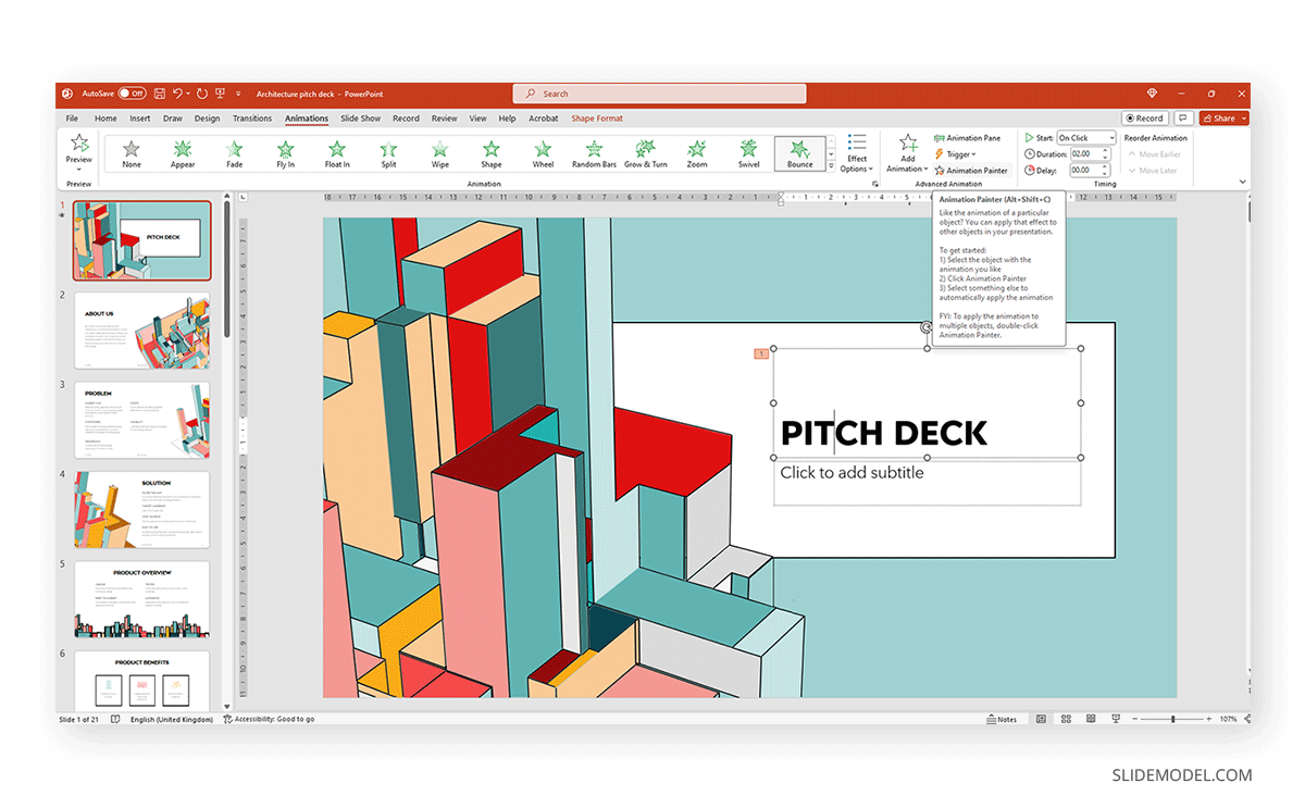 Animation Painter in PowerPoint