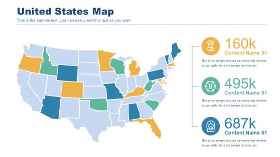 Editable PowerPoint Map of United States