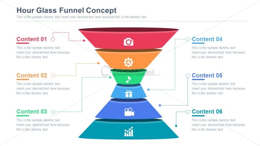 Funnel Hourglass Diagram Template