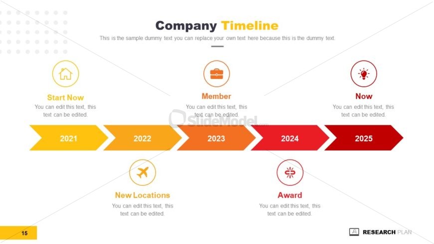 Progress Reporting PowerPoint Timeline