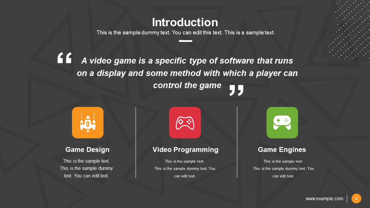 Introduction Video Game Pitch Deck Ppt Slidemodel