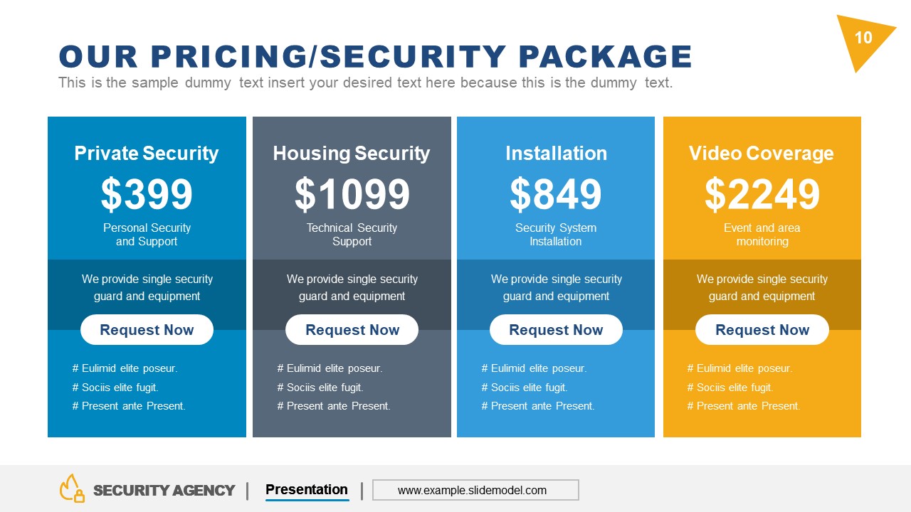 Security Agency PowerPoint Template SlideModel