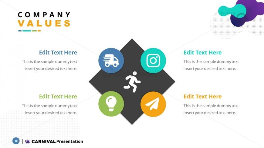 Slide of Infographics for Values