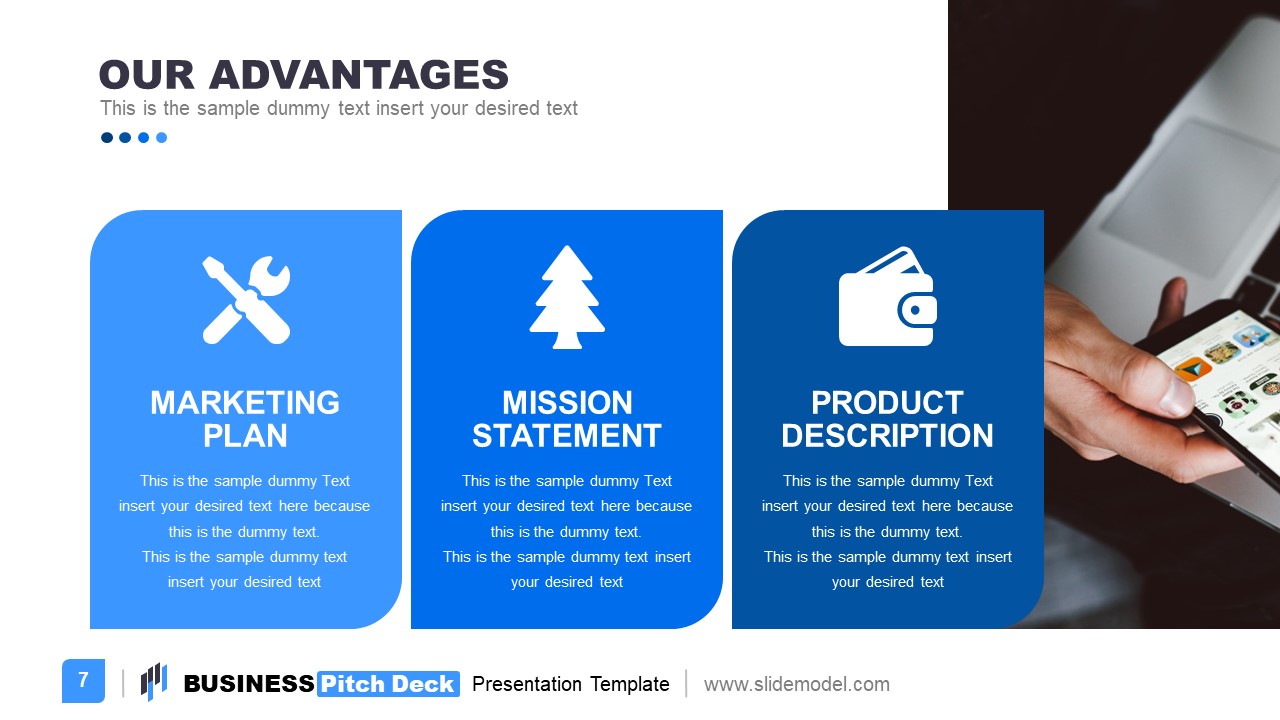 Our Advantage Slide for Sales Pitch SlideModel