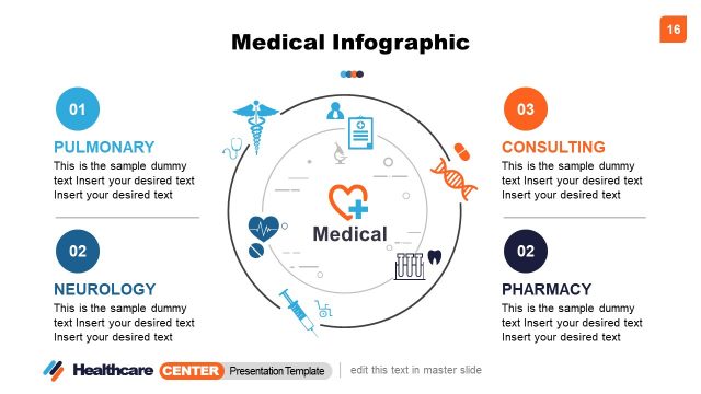 Healthcare Center Infographics Diagram Template