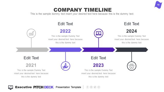Company Timeline Slide Template