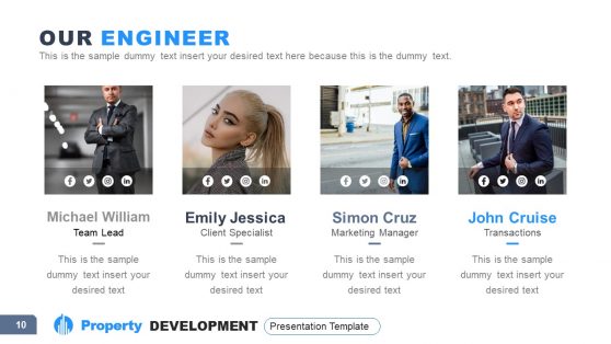 Property Development Engineer Contact PowerPoint
