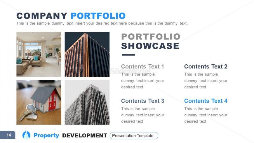 4 Sections of Property Development Portfolio 