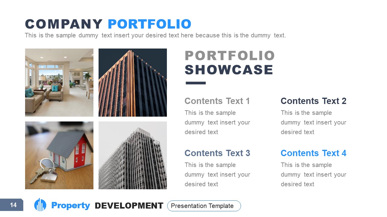 Portfolio PowerPoint for Property Development SlideModel