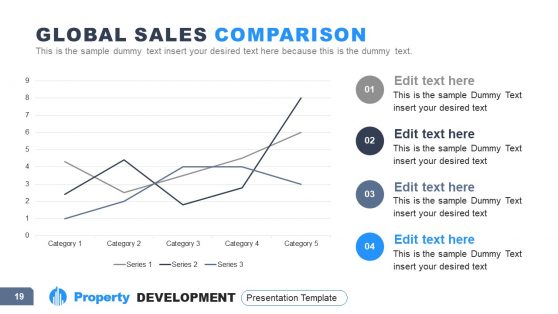 Global Sales Comparison Chart Template